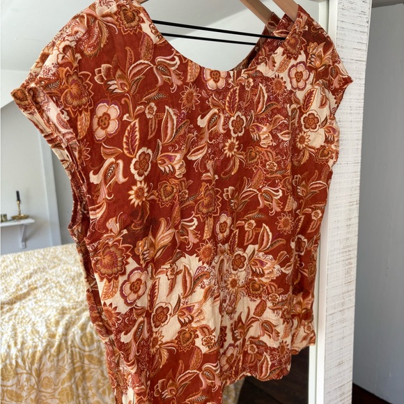 Nicole Miller Linen Bohemian Top - Picture 3 of 4